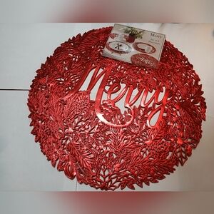 Festive Red Holiday Placemat